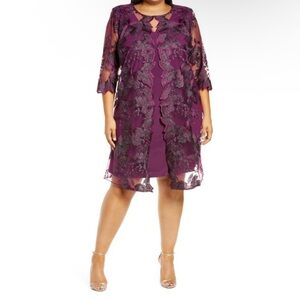 Alex Evenings Purple Evening Dress & Lace Cover Up 8